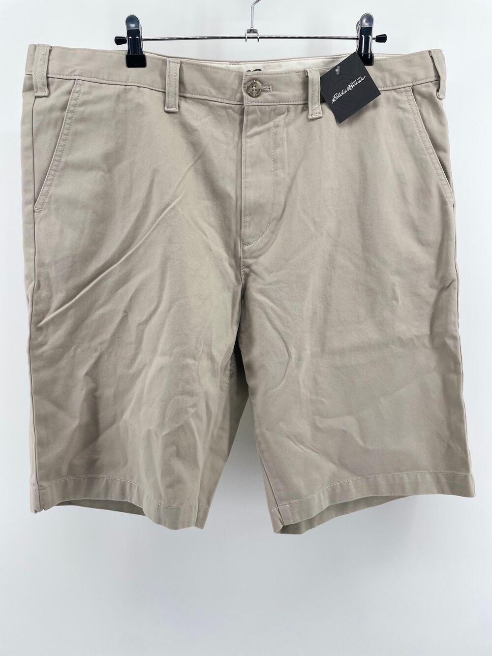 NWT Eddie Bower Chino Shorts Men’s 38 Pumice Classic Fit Legend Wash High-Rise
